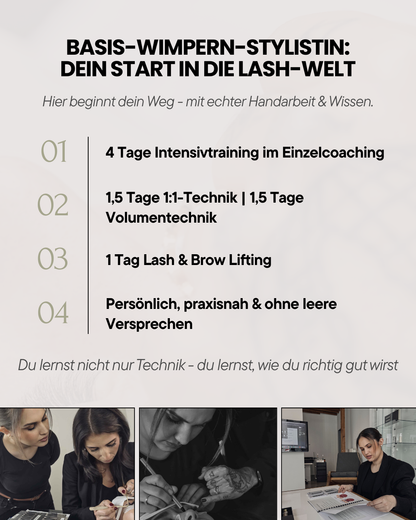 Basis Wimpernstylistin Ausbildung | Schulung mit Zertifikat
