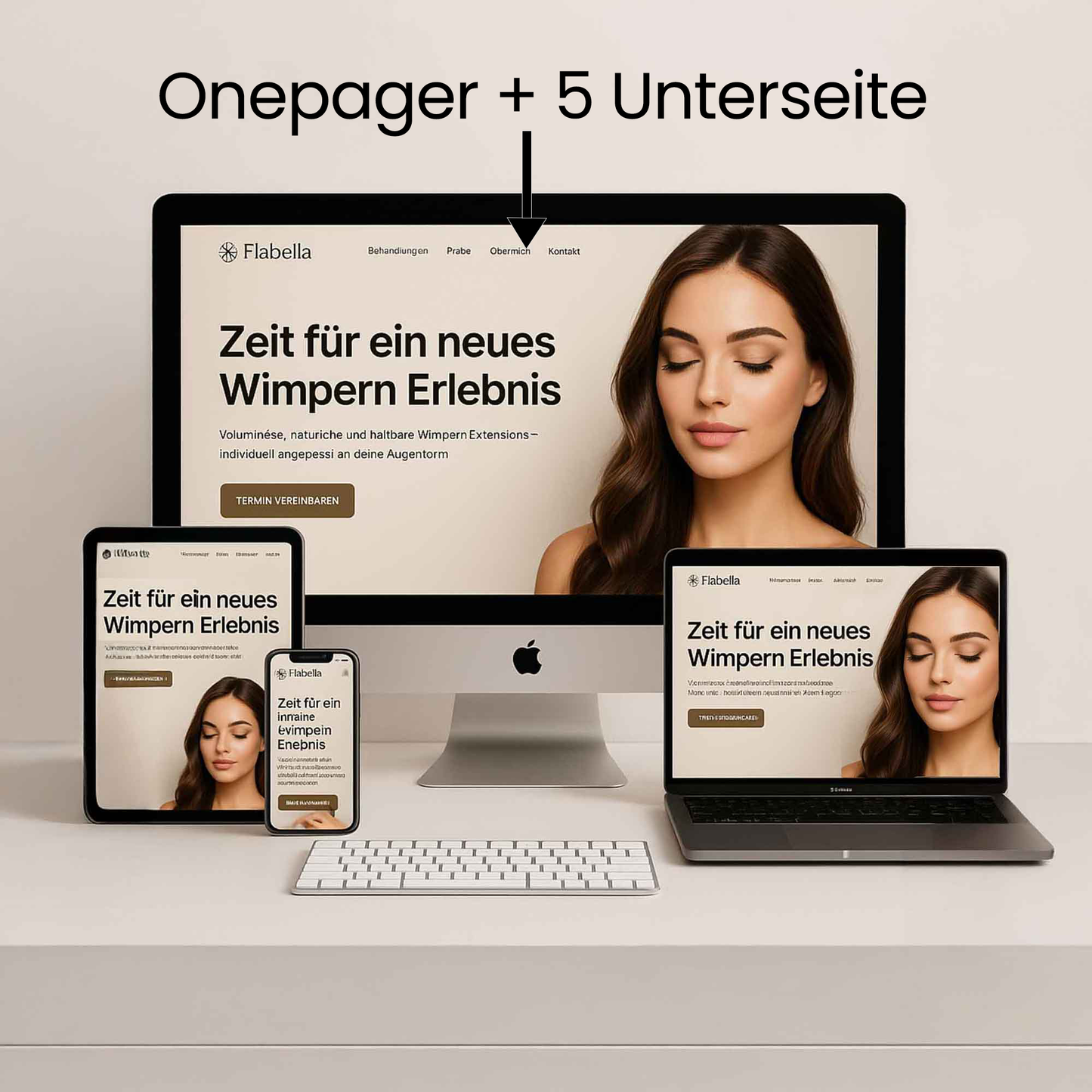 Dein Onepager – die perfekte Webseite für Lash Stylistinnen