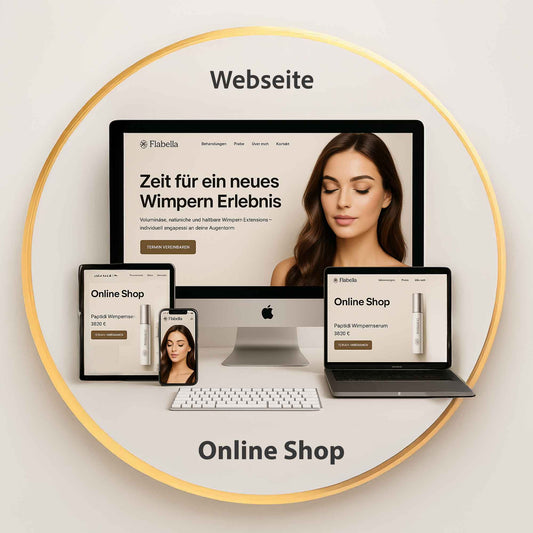 Profi Webseite mit Online Shop für Lash Stylistinnen