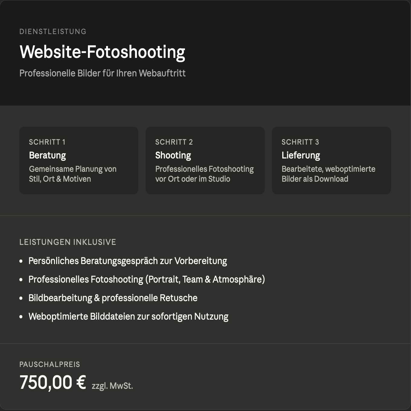 Website Fotoshooting